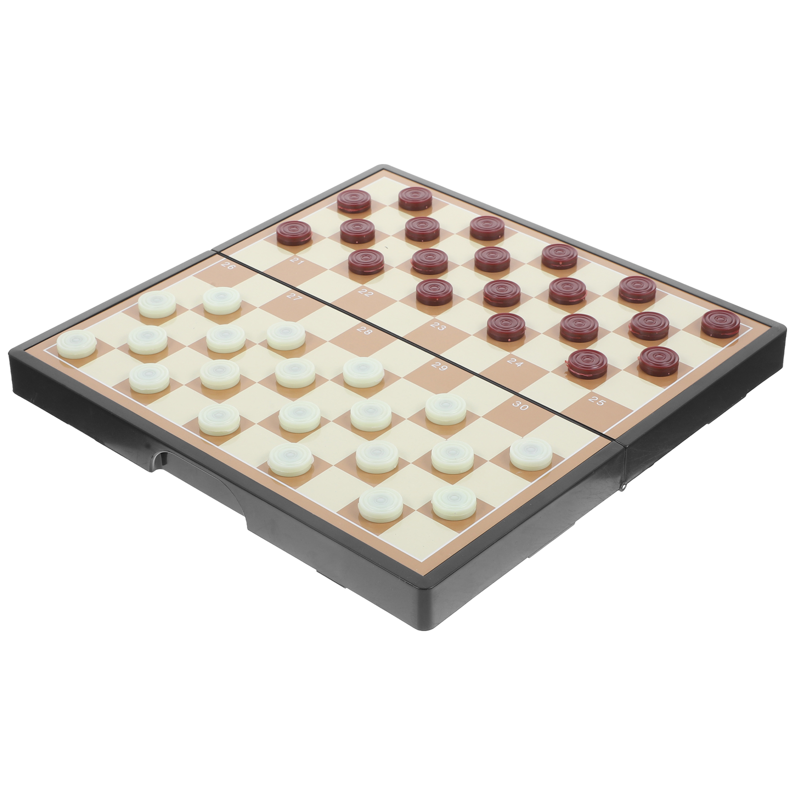 1 Set of Kids Checkers Kit Folding Checkers Board Folding Checkers Kit