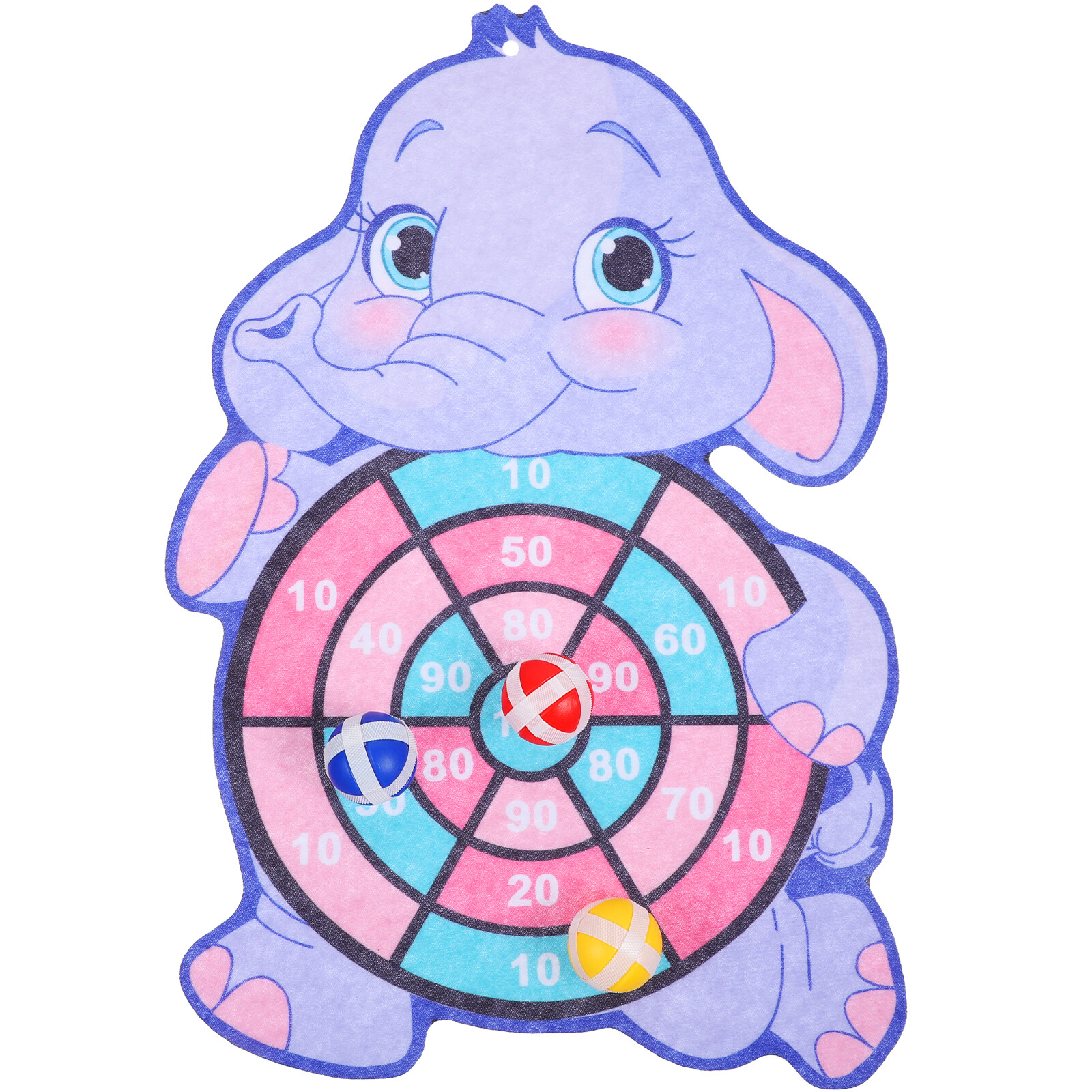 1 Set of Kids Throwing Ball Game Sticky Ball Toy With Dart Board