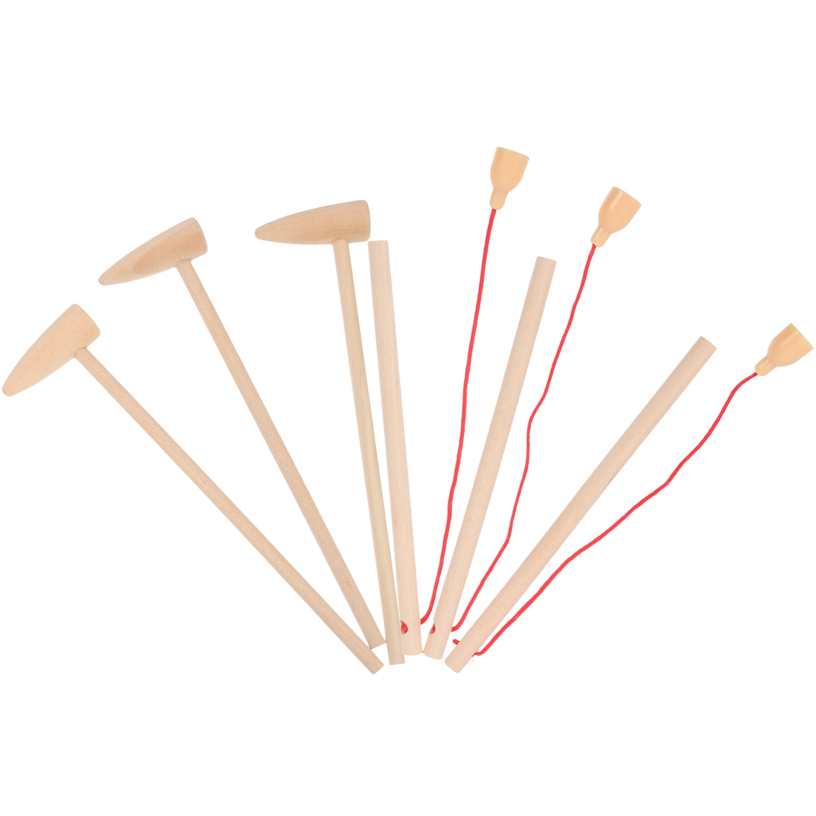 1 Set of Kids Wooden Hammers Toy Mallet Toy Cracking Hammers Toy