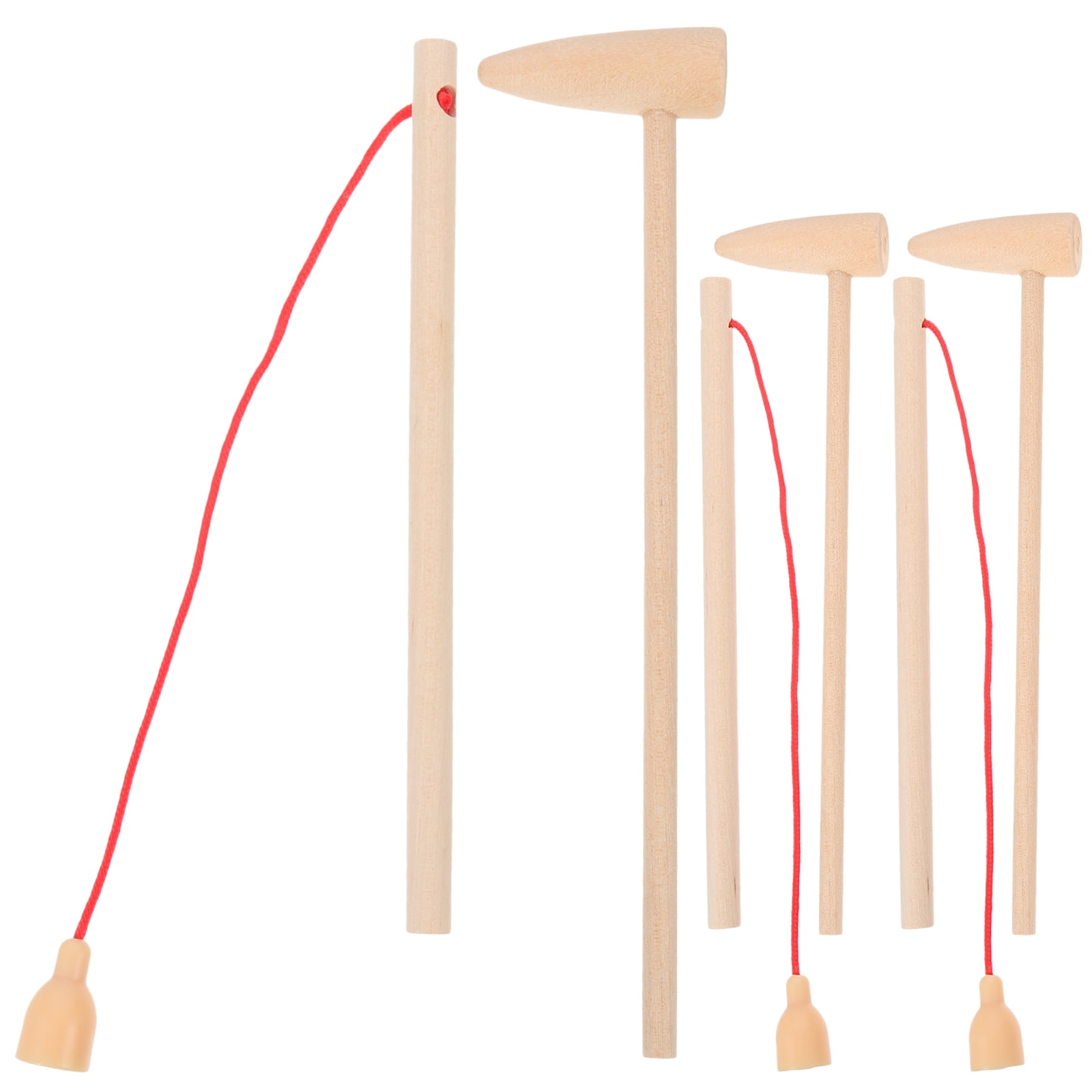 1 Set of Kids Wooden Hammers Toy Mallet Toy Cracking Hammers Toy