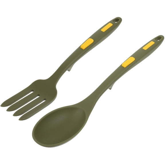 ifundom Reusable Silicone Spaghetti Fork and Spoon Set, Kitchen Utensils for Cooking, Serving Pasta and Everyday Use