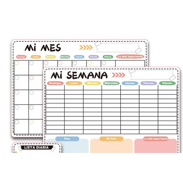 1 Set of Message Board List Message Board Schedule Writing