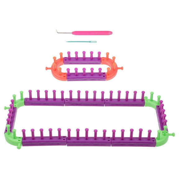 Purple Knitting Loom Set for Home Use Durable Plastic Craft Supplies with Smooth Surface 1 Set
