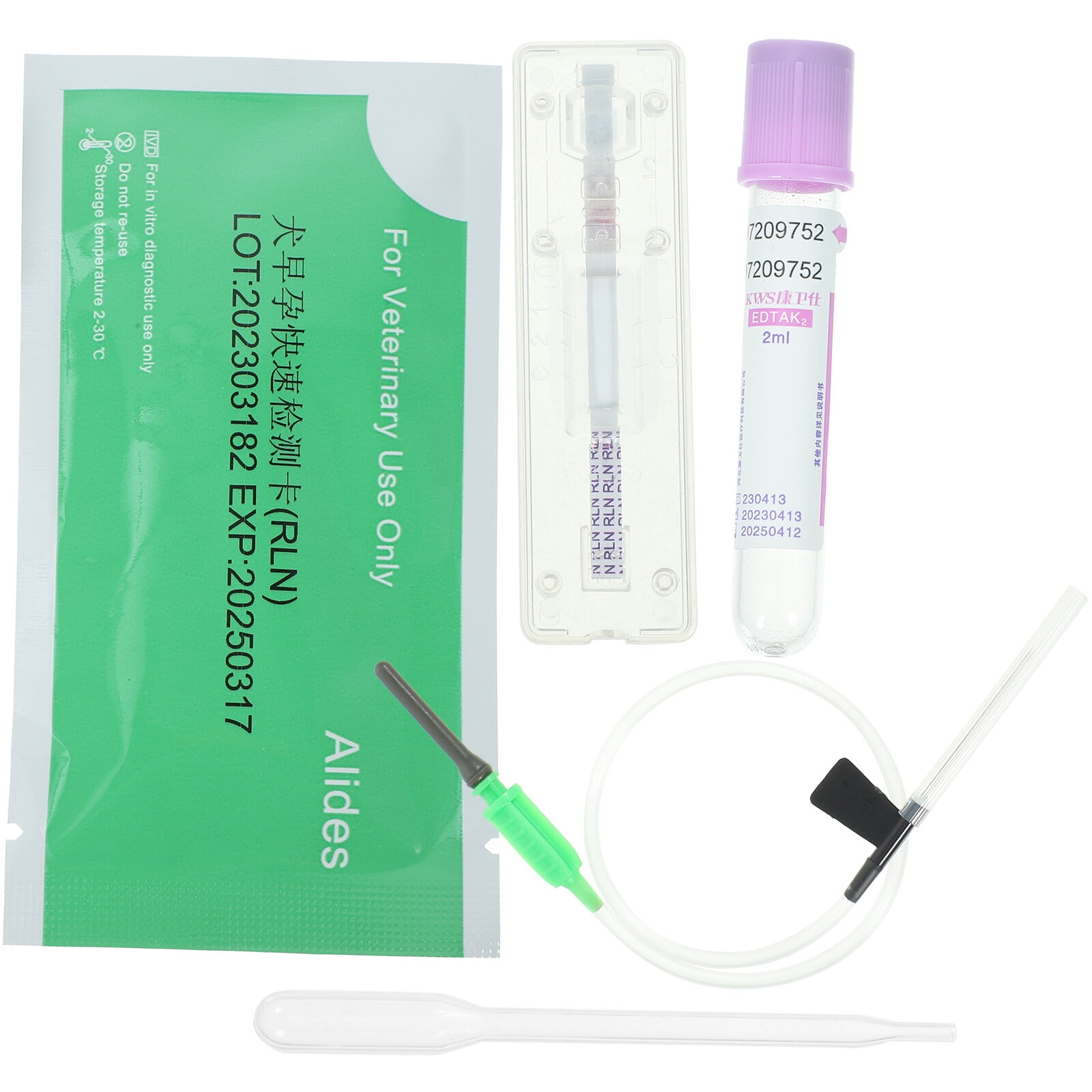 1 Set of Pet Dog Pregnancy Test Card Dog Pregnant Test Tubing