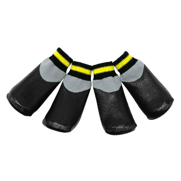 1 Set of Pet Dogs Winter Shoes Rain Snow Waterproof Booties Socks Rubber Anti-slip Shoes for Small Dog Puppies Footwear