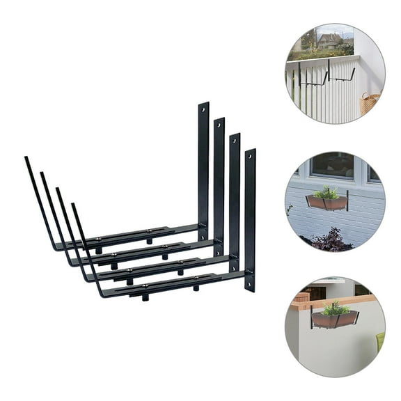 1 Set of Planter Bracket Balcony Planter Holder Adjustable Planter Box Bracket Planter Rack