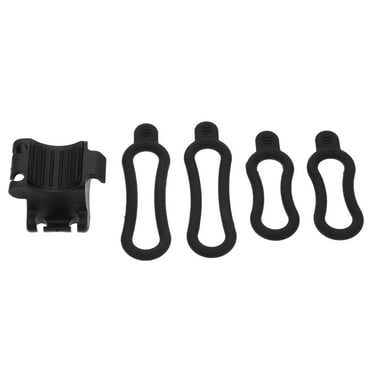 1 Set of Plastic Bike Torch Stand Clip Flashlight Holder for Mountain Bike (Black)