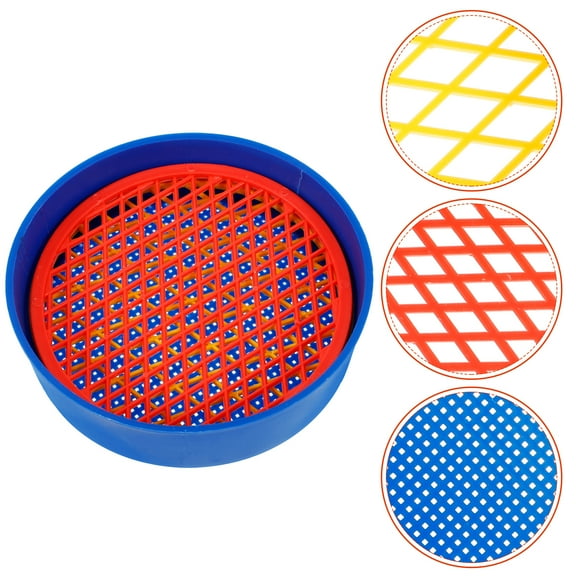 1 Set of Plastic Sifting Pan Soil Mesh Sieve Rocks Sifting Tool Plastic Garden Sifter