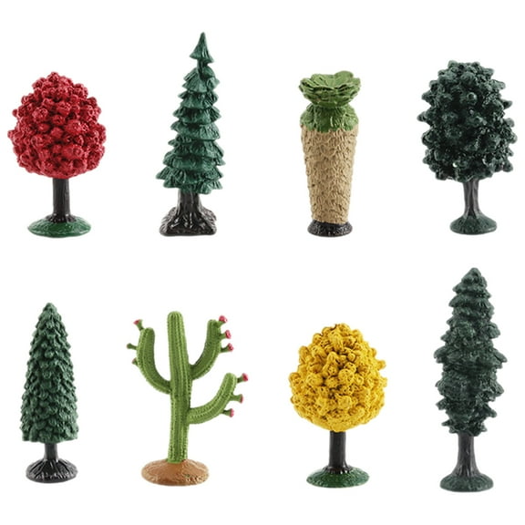 1 Set of Realistic Mini Tree Figurines Toys Tree Model Toy Desktop Decoration