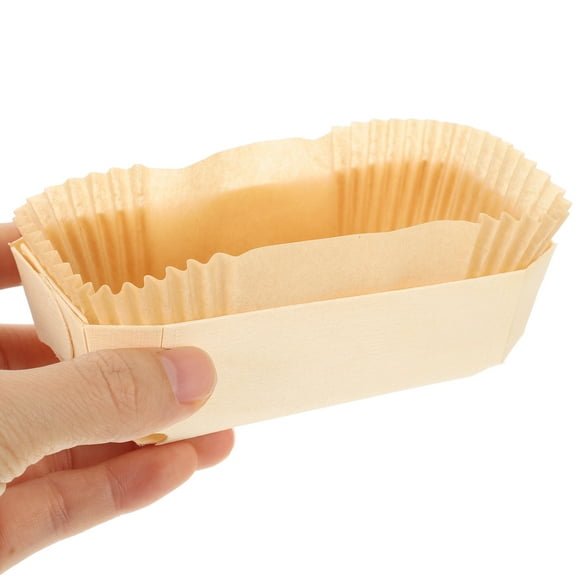 SEWCHICS Beige Wooden Loaf Pan Nonstick Paper Liner for Home Baking Easy Demoulding 1Set