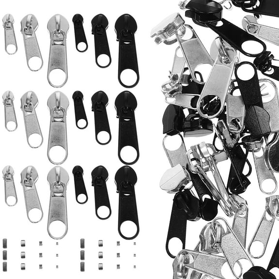 1 Set of Replacement Zipper Heads Metal Zipper Pullers Zipper Repair Kit Detachable Zipper Pulls