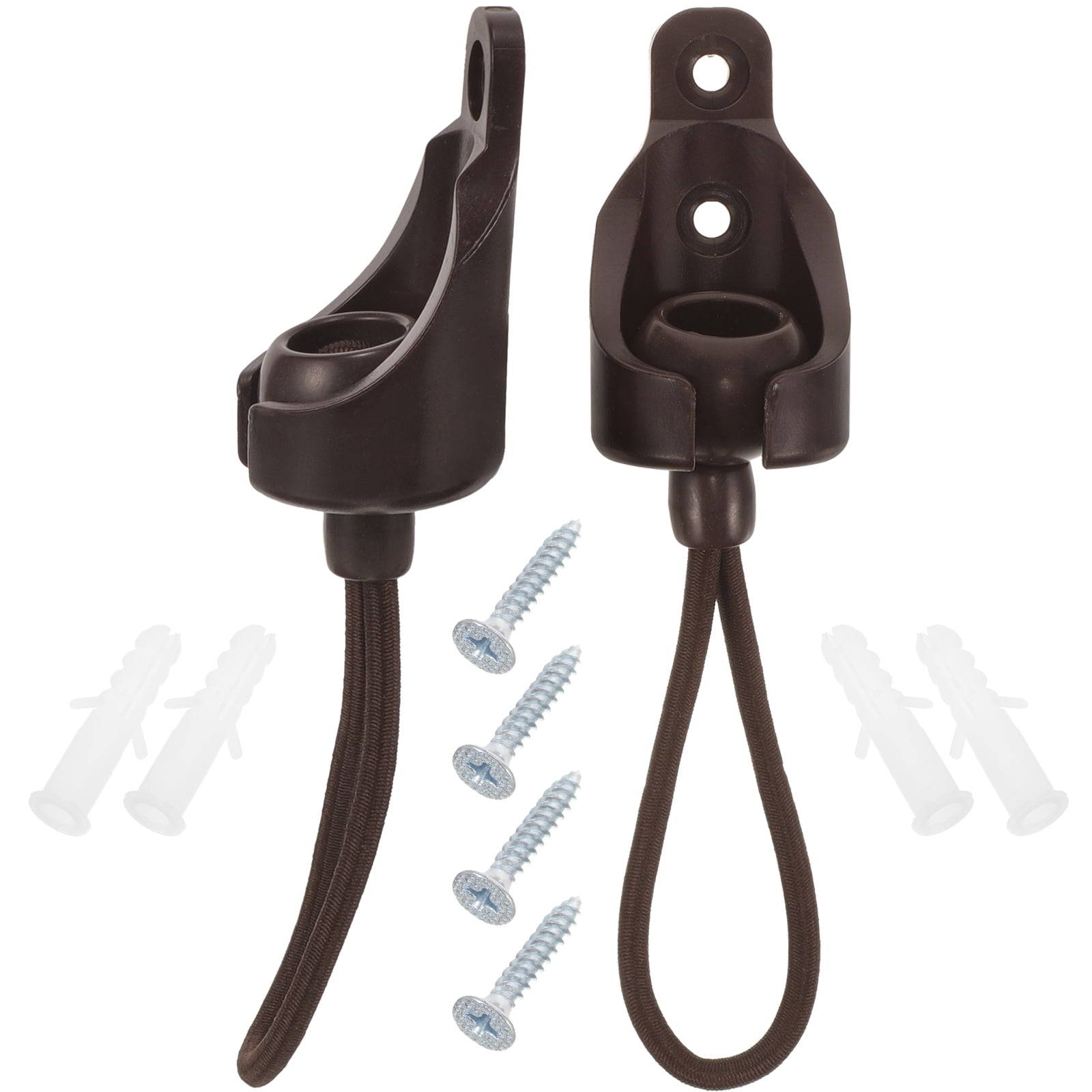 1 Set of Roller Shade Tie Downs Wall Mount Bungee Cords Universal Shade