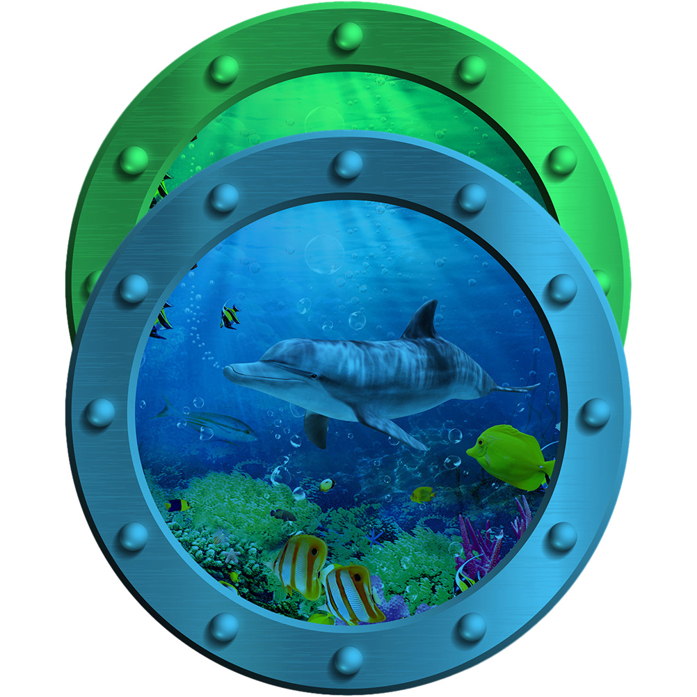 1 Set of Sea Ocean World Wall Stickers Decals Window Clings Stickers