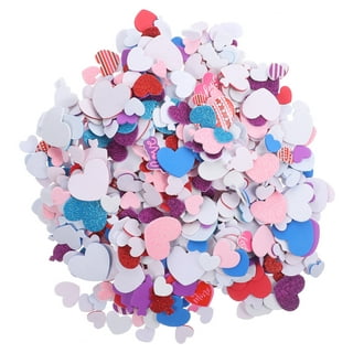 SHANGRLA Puffy Heart Stickers for Kids Crafts,3D Valentines Day Sticker Sheets for Cards, Envelopes, Gifts Decor - Small Mini Foam Hearts Shape in