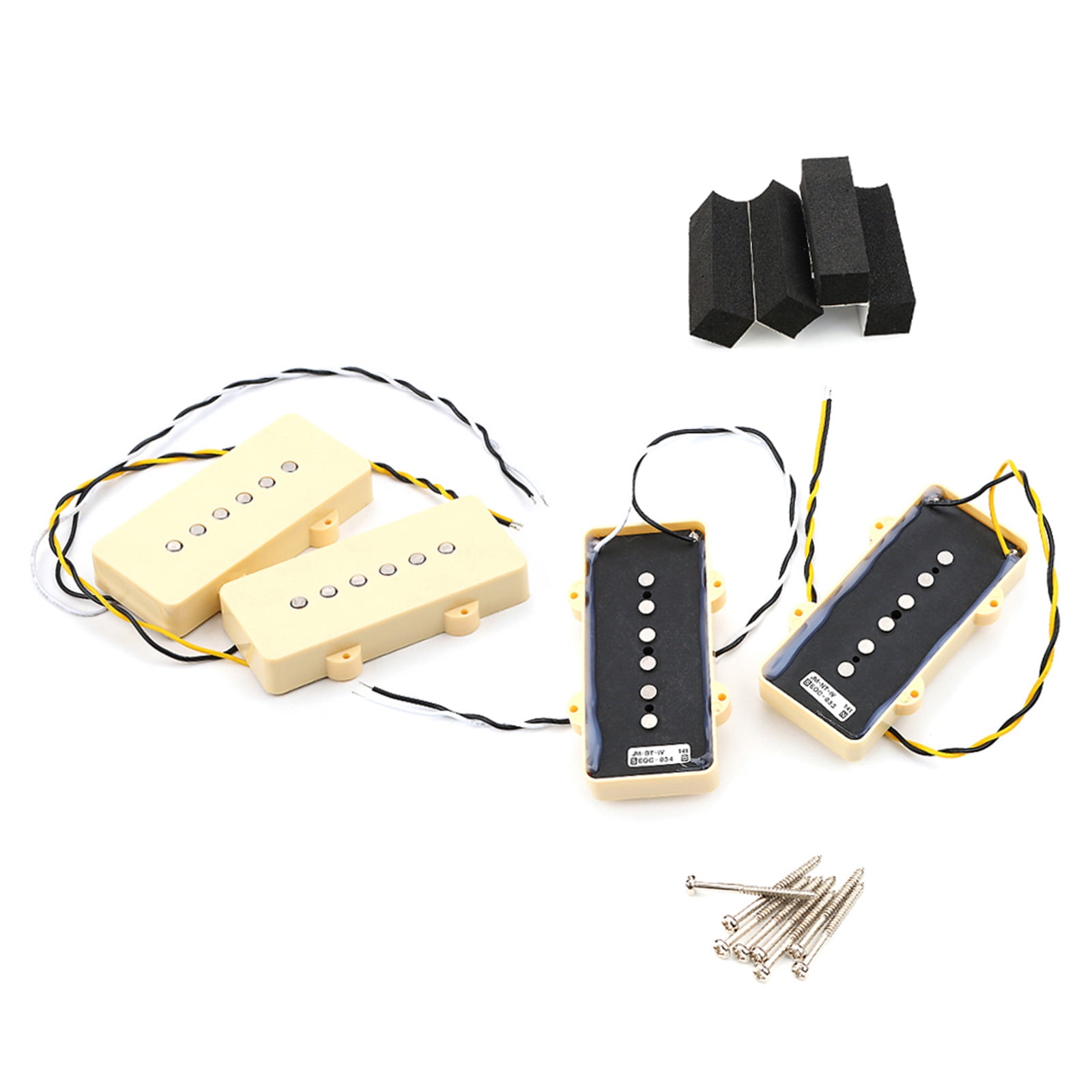 1 Set of Single Coil Guitar Pickups Neck and Bridge Pickup Compatible with LP Electric Guitar Parts Replacements