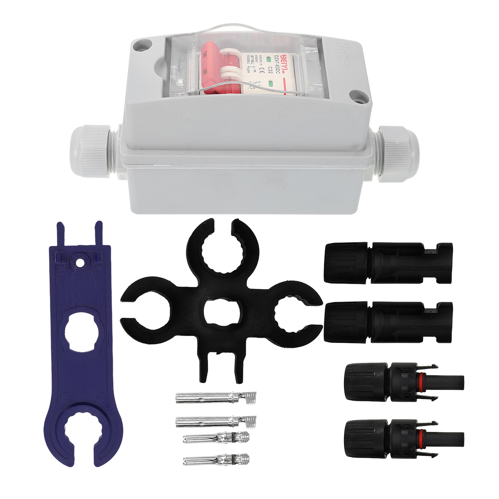 1 Set of Solar Junction Box Distribution Box Electrical Box Electrical Power Distribution Protection Box