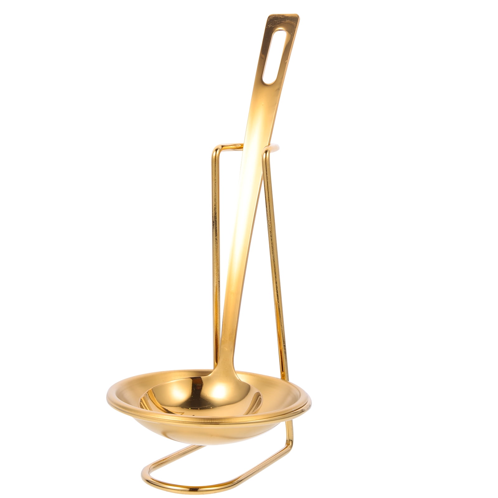 1 Set of Spoon Rest Holder Stainless Steel Ladle Holder Soup Ladles