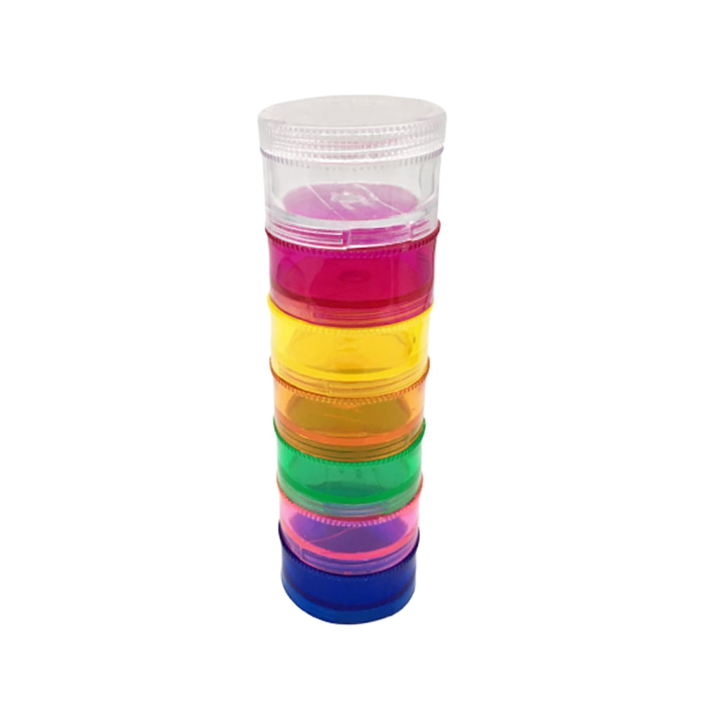 1 Set of Stackable Pill Box Portable Mini Sealed Pill Case Detachable Pill Organizer Plastic Pillbox
