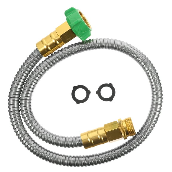 1 Set of Stainless Steel Water Hose Garden Hose Connector Flexible Water Hose 3FT
