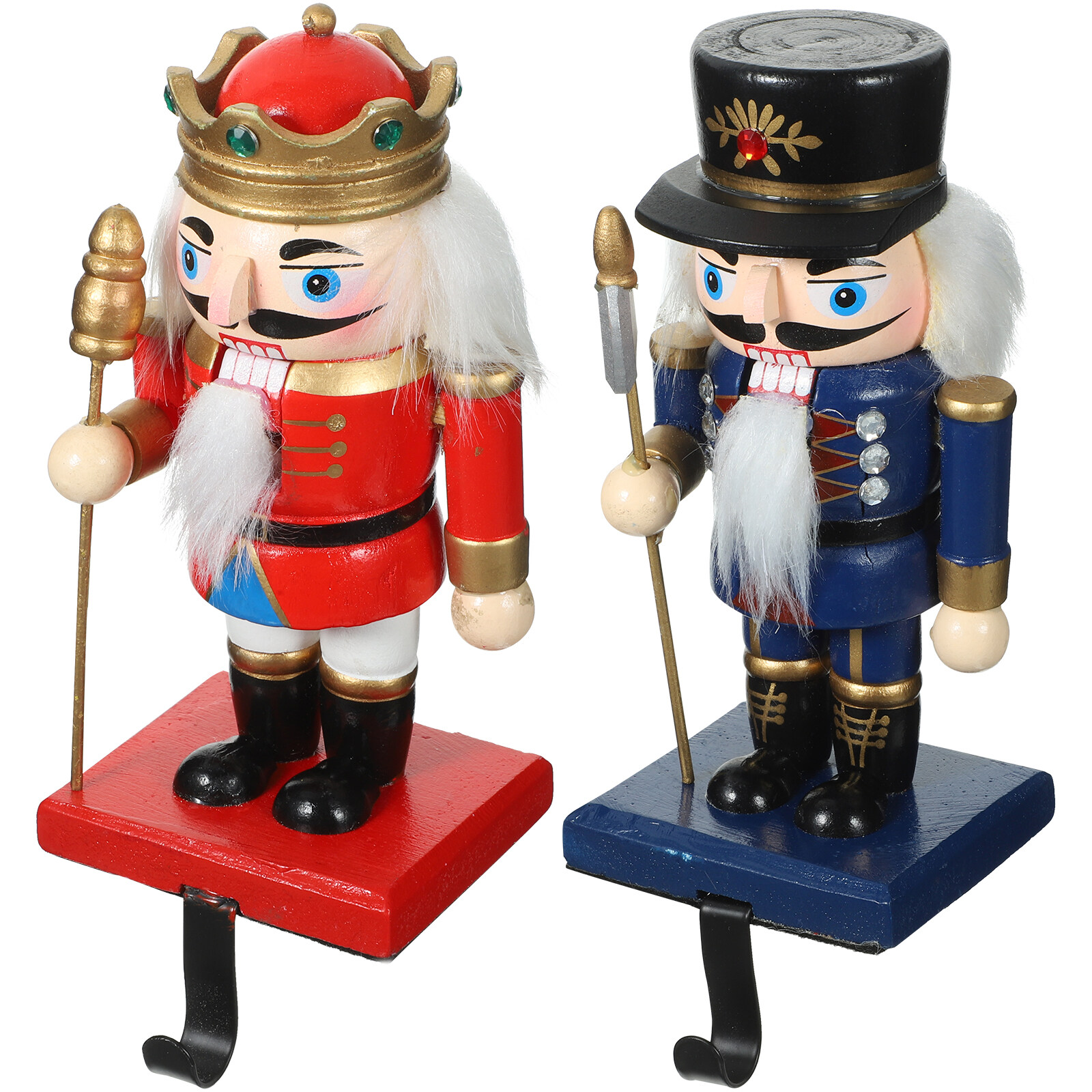 1 Set of Stocking Holders for Mantel Nutcracker Stocking Hangers Rustic