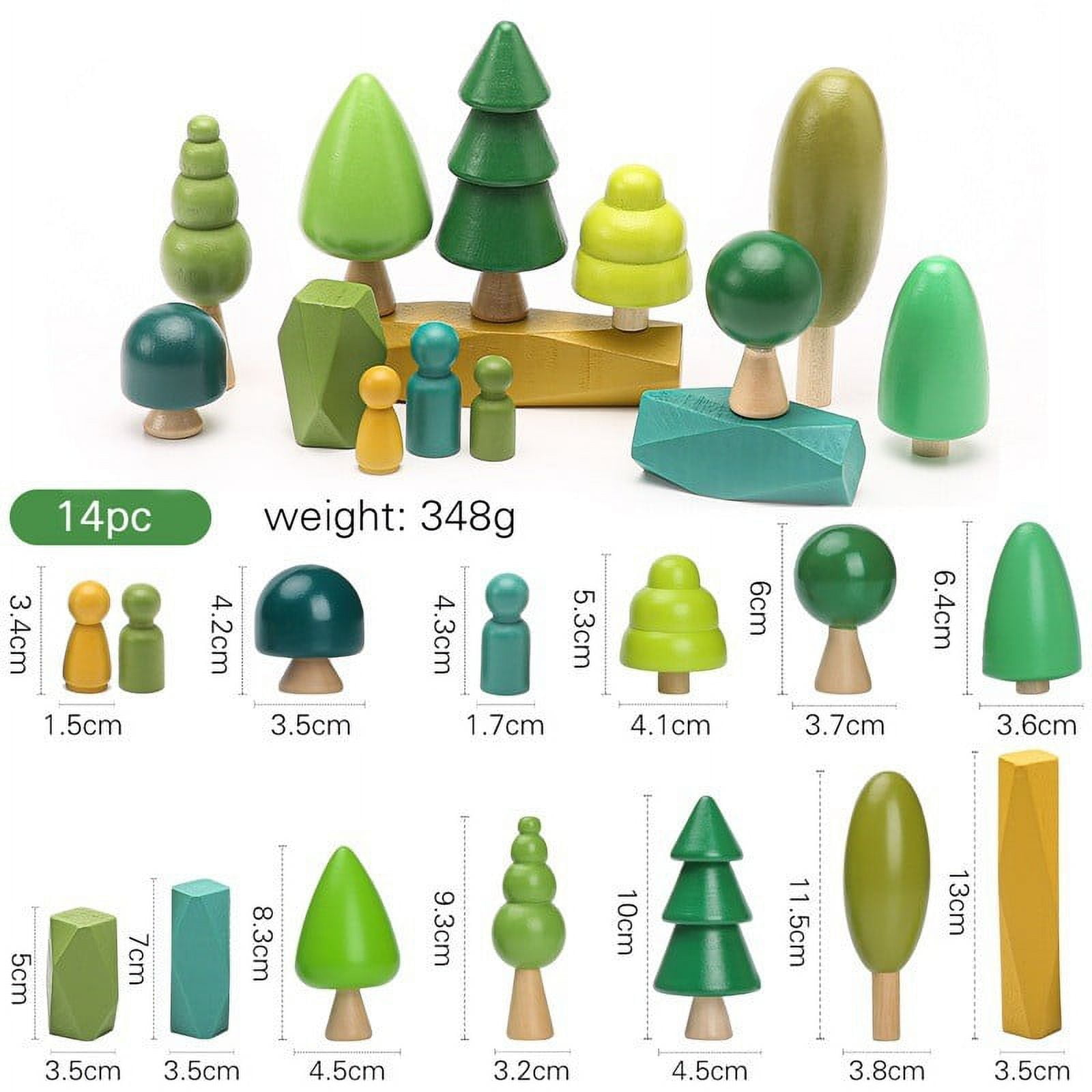 1 Set of Toddlers Forest Tree Playthings Wearresistant Wooden Tree Toy