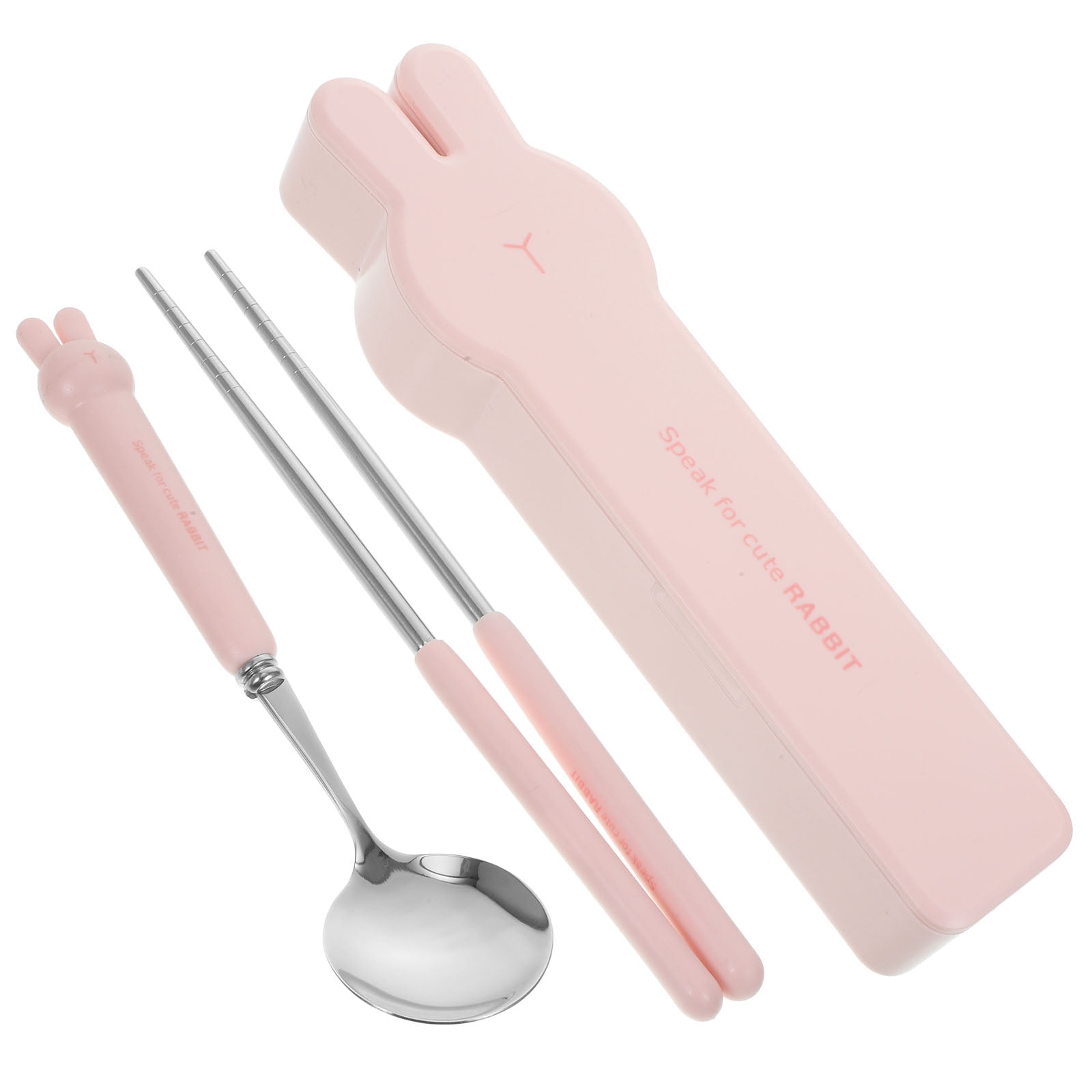 1 Set of Travel Utensils Set Reusable Spoon Chopsticks Set with Case