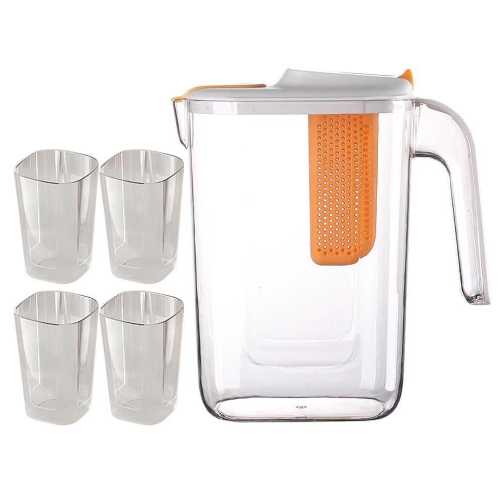 1 Set of Water Pitcher with Strainer Drinks Water Jug Fridge Door Water ...
