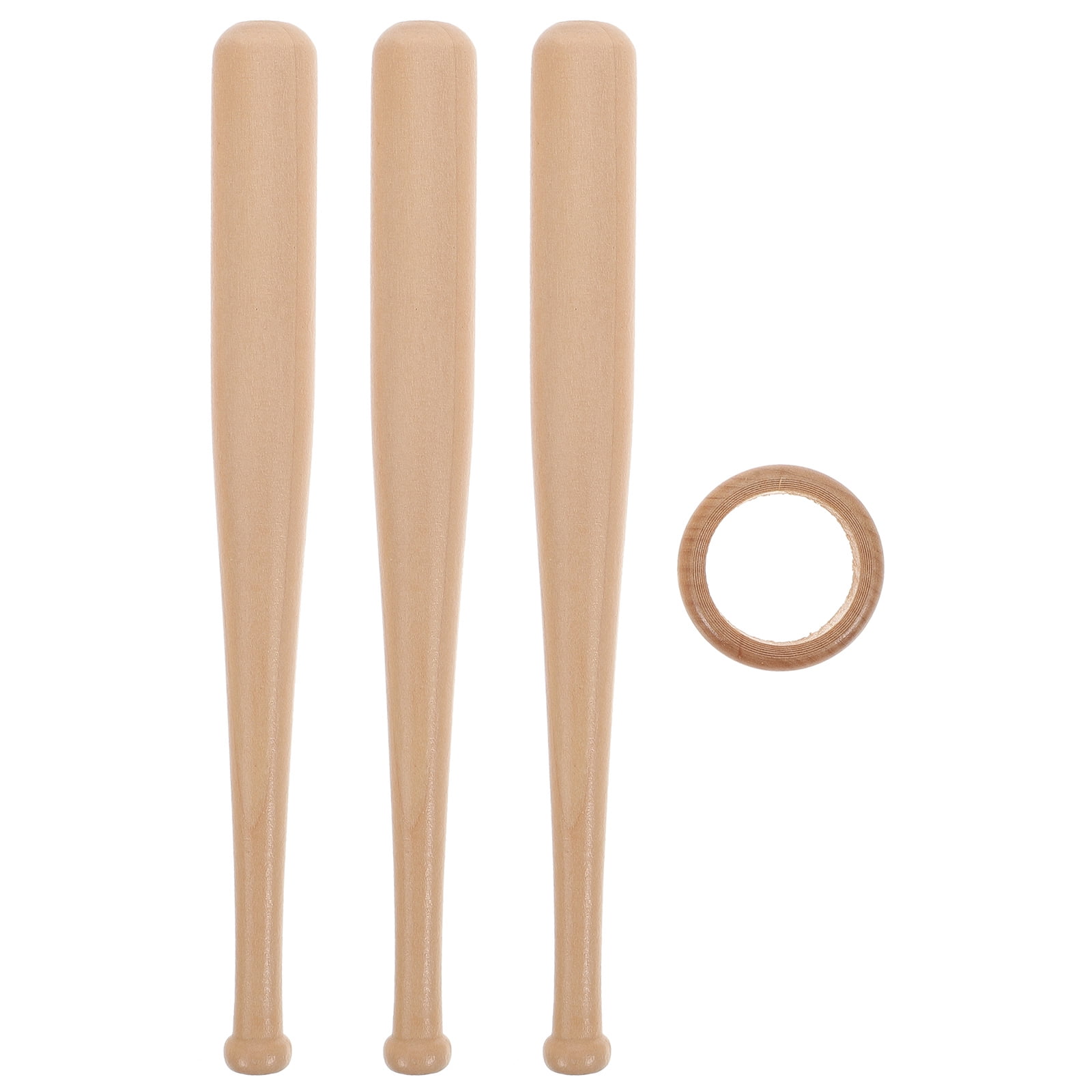 1 Set of Wooden Mini Baseball Bats Shape Baseball Holder Baseball Stand