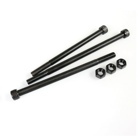 (1 Sets) Black Carbon Steel Half Thread Hex Socket Bolt Nut Combination Set for Machining Fixing M10x220mm.