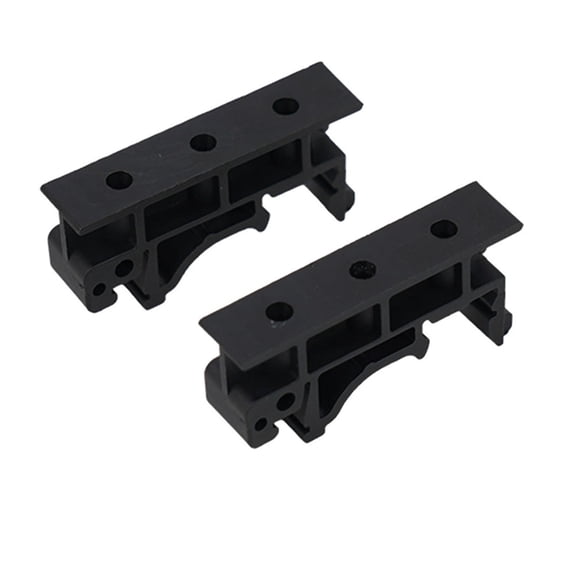 1 Sets Pcb Din C45 Rail Mount Adapter Pcb Mount Bracket Clips Mount Holder 35Mm Mounting Rails Plastic Hole Pitch 2.5 Cm Black