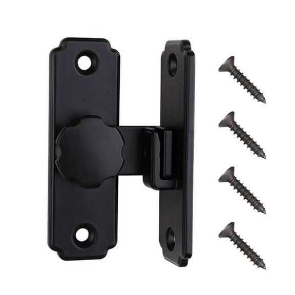 1 Sets Stainless Steel 90 Degree Door Clasp Lock Shift Door Buckle Button Right Angle Flip Door Latch Barn Sliding Door Buckle Black