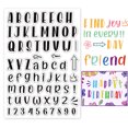 thumbnail image 1 of 1 Sheet Alphabets Letters Numbers Clear Stamps Transparent Silicone Stamps Decoration Stamp for DIY Scrapbooking Photo Album Decorative Cards Making Hand Account Making Decoration, 1 of 7