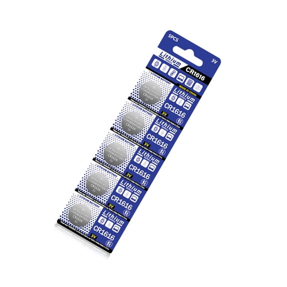 1 Sheet CR1616 Button Batteries 3V for Household Gadgets Like Alarms, Pedometers, and LED Light Stable Power Supply