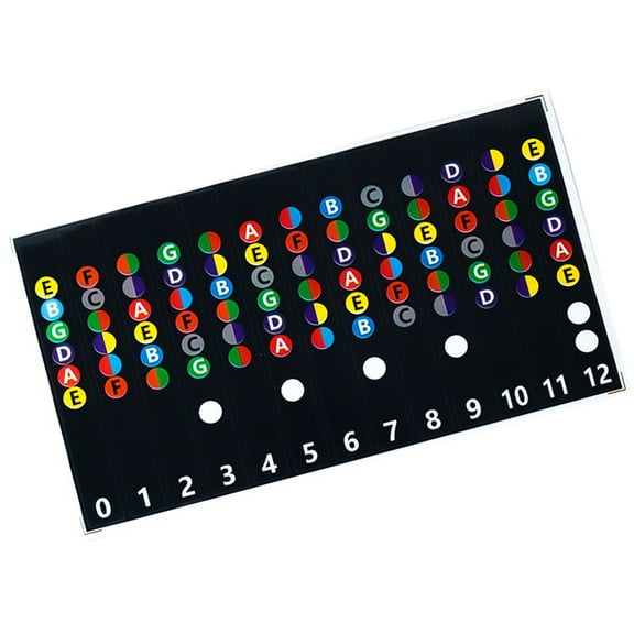 1 Sheet Color Coded Guitar Note Sticker for Guitar Color Coded Note Decals Guitar Fretboard Sticker Guitar Learning Tool