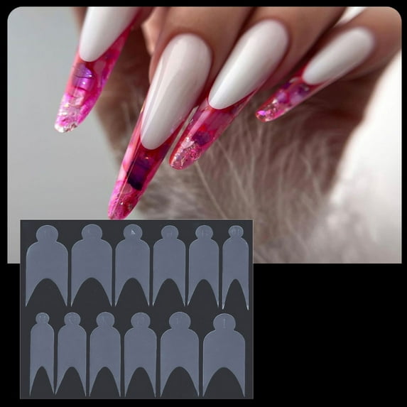 1 Sheet Duals Sided French Nail Forms Sticker French Line Sticker Nail Extension Forms Guide Stickers for Nail Design