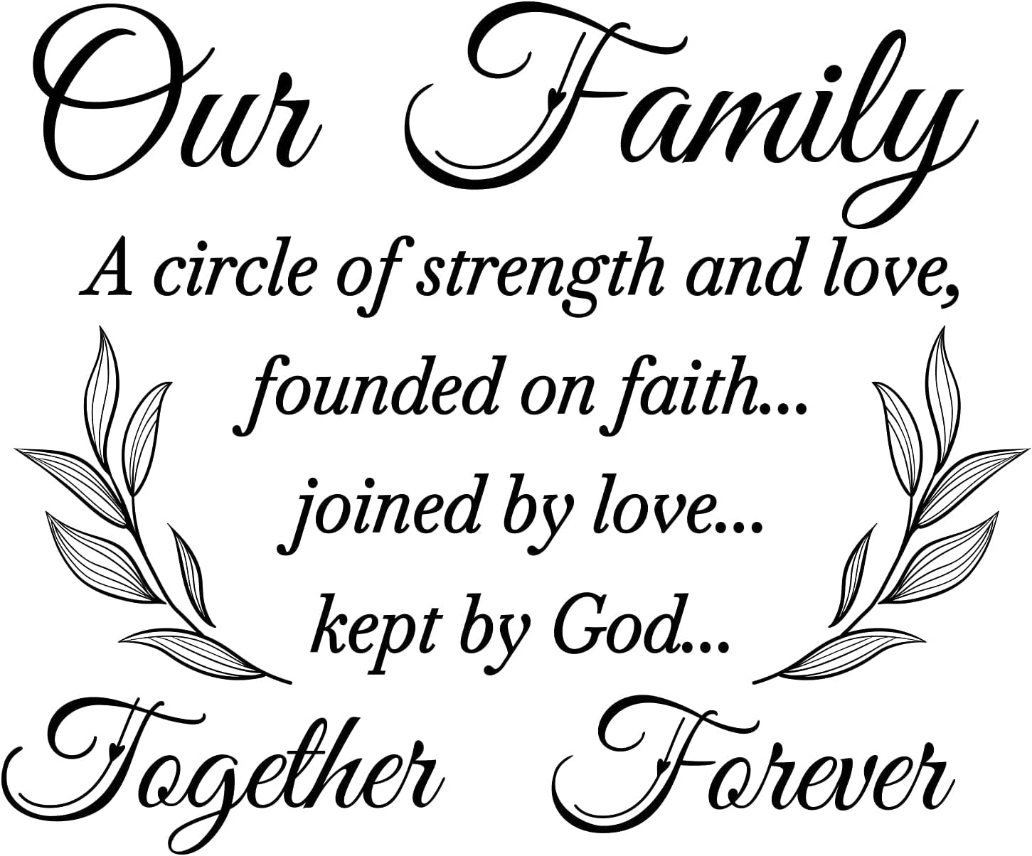 1 Sheet Our Family Quotes Wall Stickers Vinyl Wall Decor Stickers DIY ...