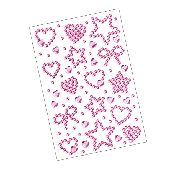 1 Sheet Gem Sticker Face Jewelry Sticker Crafts Sparkling Rhinestones Sticker