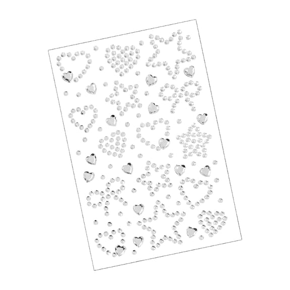 1 Sheet Gem Sticker Face Jewelry Sticker Crafts Sparkling Rhinestones Sticker