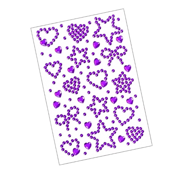 1 Sheet Gem Sticker Face Jewelry Sticker Crafts Sparkling Rhinestones Sticker