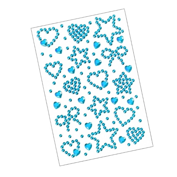 1 Sheet Gem Sticker Face Jewelry Sticker Crafts Sparkling Rhinestones Sticker