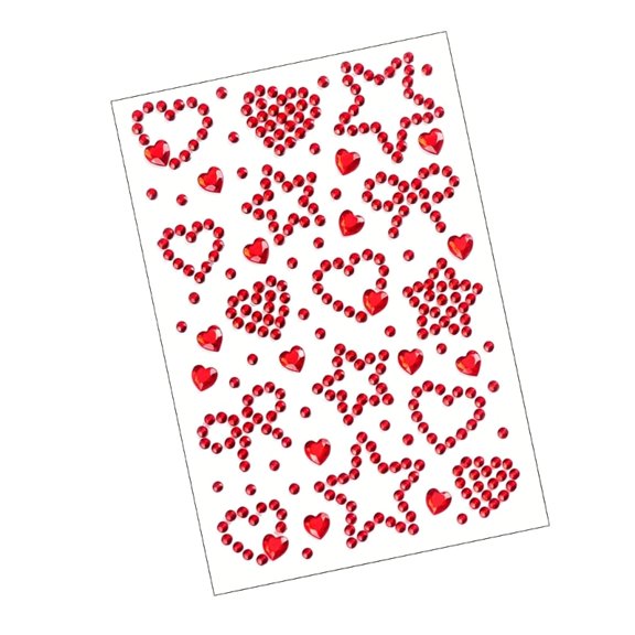 1 Sheet Gem Sticker Face Jewelry Sticker Crafts Sparkling Rhinestones Sticker