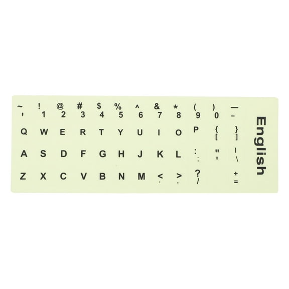 Glow In The Dark Keyboard Sticker Sheet - English Replacement Keyboard Decal for Enhanced Typing Visibility