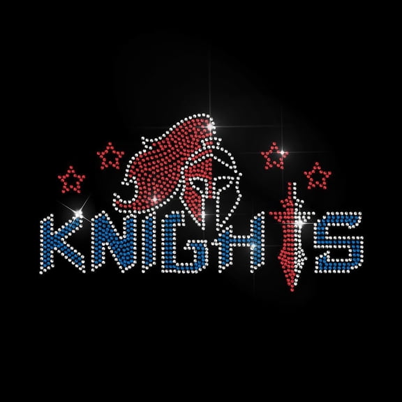 1 Sheet Knights Rhinestone Iron on Hotfix Transfer and Star Pattern Bling DIY Patch Repair Hot Fix Applique