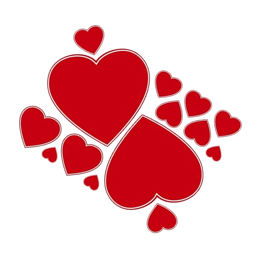 1 Sheet Love Heart Floor Decal Red Heart Wall Decal Valentine Heart