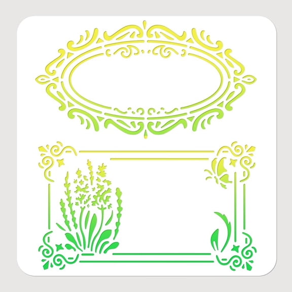 1 Sheet PET Hollow Out Drawing Painting Stencils Mixed Shapes for DIY Scrapbook Photo Album Mixed Shape 300x300mm