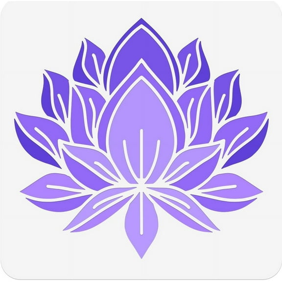 1 Sheet PET Hollow Out Drawing Painting Stencils for DIY Scrapbook Photo Album July Lotus 300x300mm