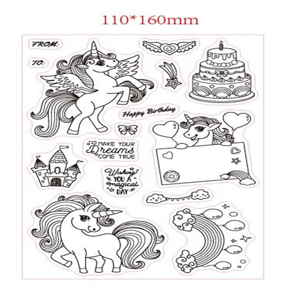 1 Sheet PVC Plastic Stamps for DIY Scrapbooking Photo Album Decorative ...