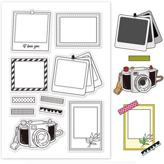 Making 1 Sheet PVC Plastic Stamps for DIY Scrapbooking Photo Album Decorative ...