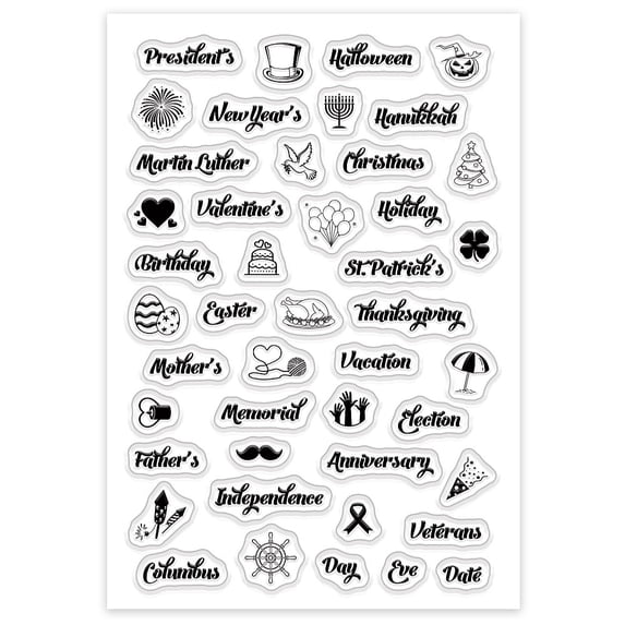 1 Sheet PVC Plastic Stamps for DIY Scrapbooking Photo Album Decorative ...