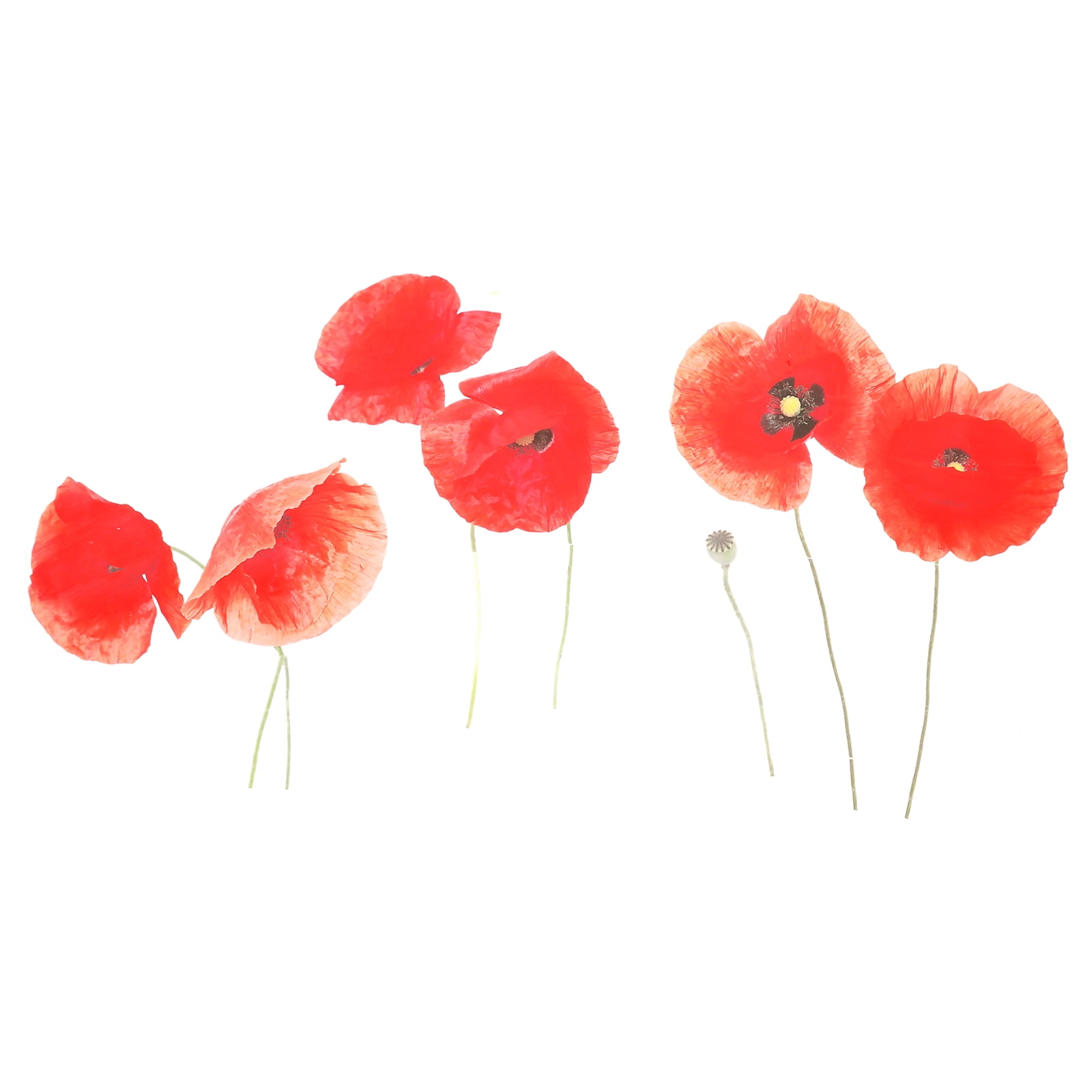 1 Sheet Poppy Flower Wall Sticker Selfadhesive Wall Decal Wall Art